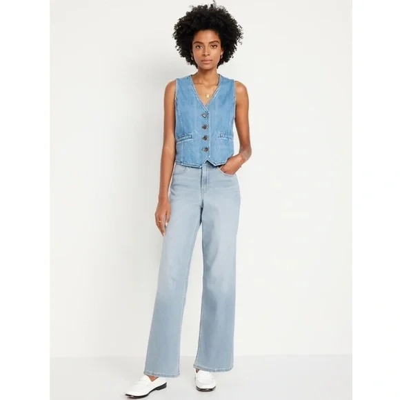 Old Navy High-Waisted Wow Wide-Leg Jeans | Size 14 - Picture 3 of 9